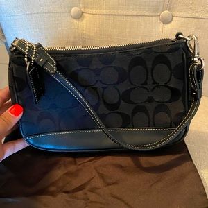 Signature black coach purse